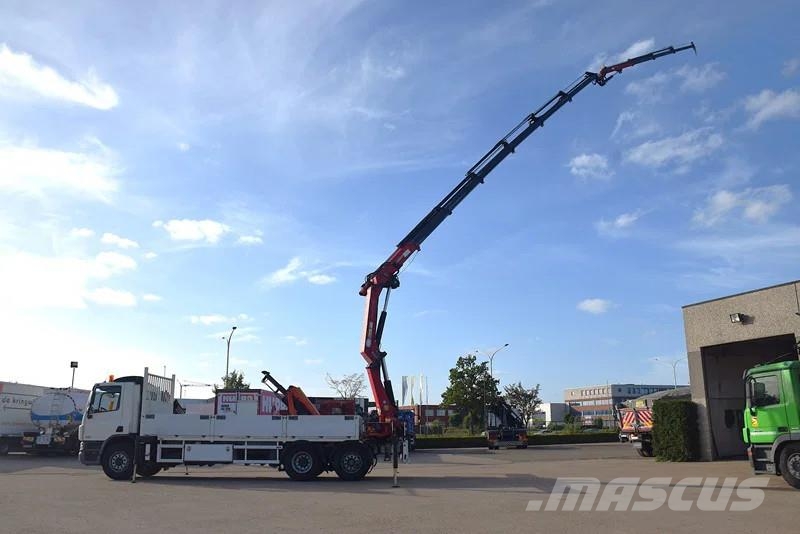 DAF CF 75.310 +HMF 3000 Powerlift crane 30T meter with Vlakke laadvloer met kraan