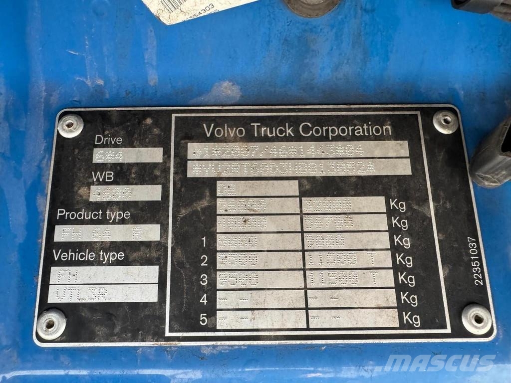 Volvo FH 540 6X4 EURO 6 + LOGLIFT F/165ZT + 2 AXLE HANGE Timber trucks