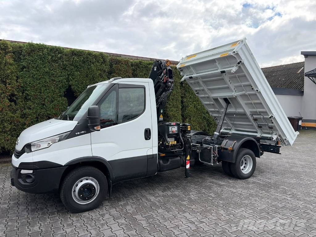 Iveco Daily 72-180 HIAB XS055 + Kipper Meiller Autojeřáby, hydraulické ruky