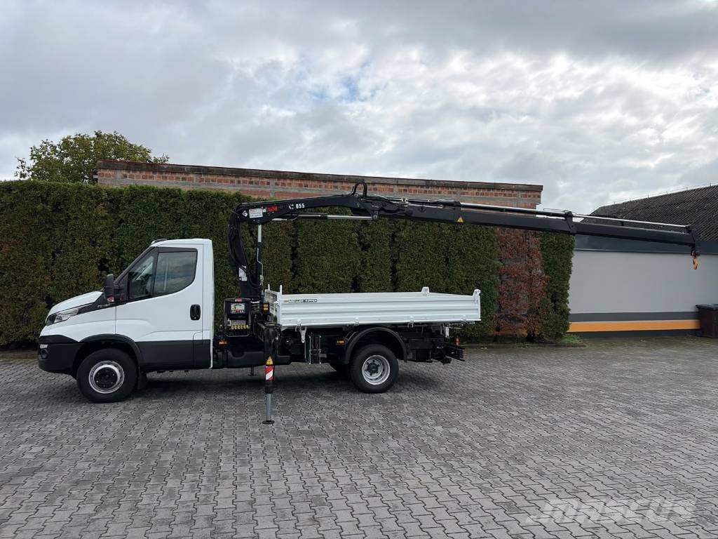 Iveco Daily 72-180 HIAB XS055 + Kipper Meiller Autojeřáby, hydraulické ruky