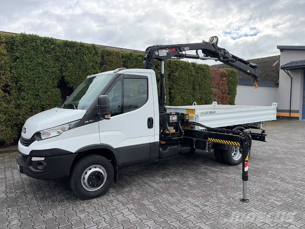 Iveco Daily 72-180 HIAB XS055 + Kipper Meiller Autojeřáby, hydraulické ruky