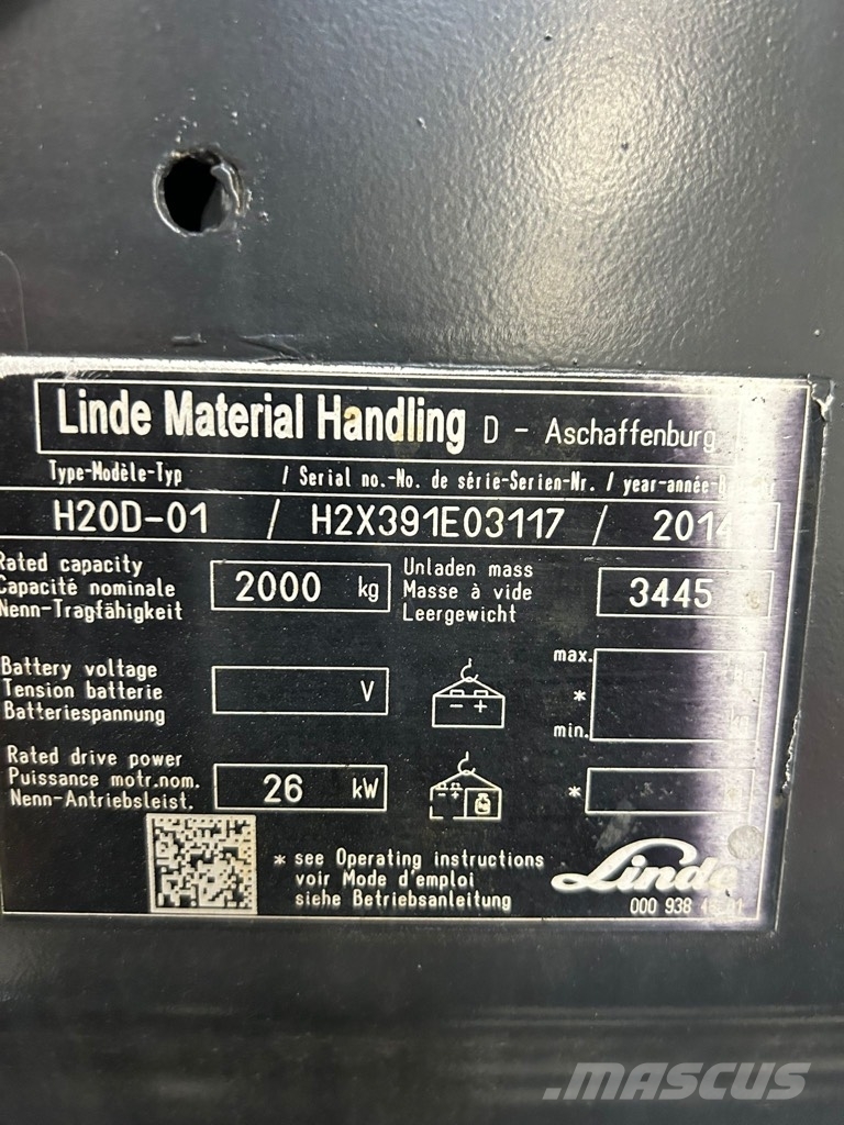 Linde H20D EVO 391-01 Dizel forkliftler