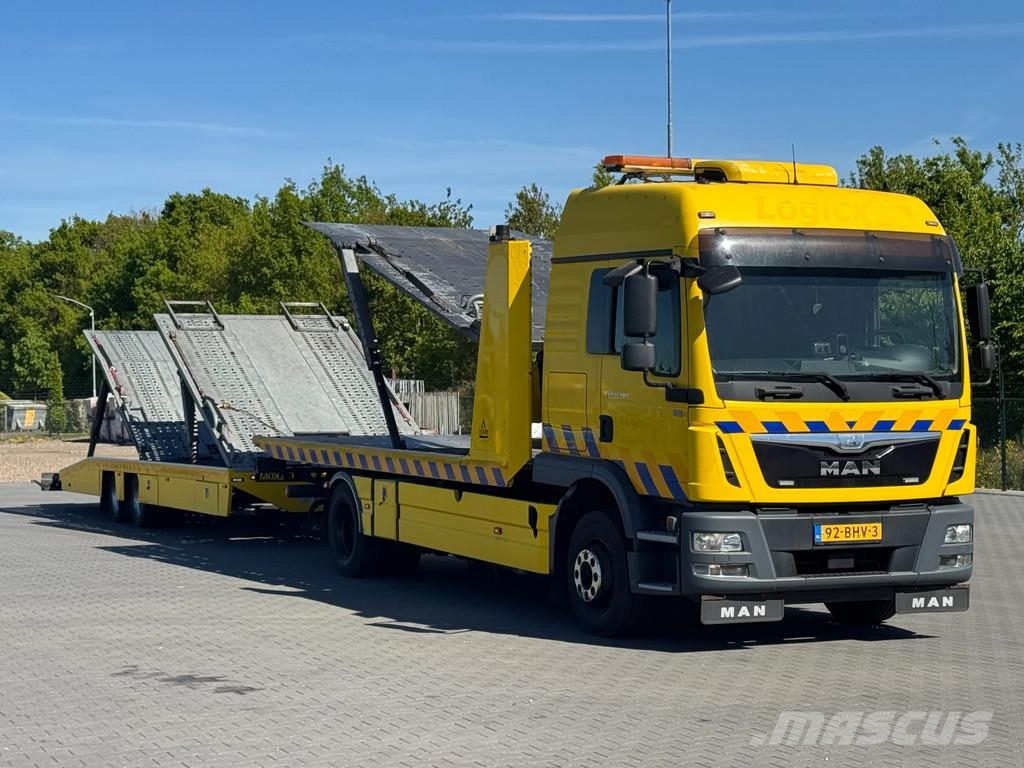 MAN TGM 15.290 Falkom + AHW Tijhof opbouw 5 lader comb Cegonhas