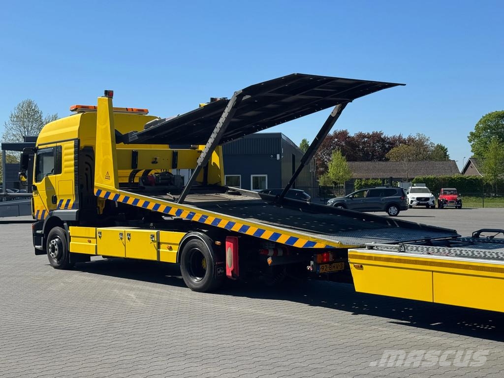 MAN TGM 15.290 Falkom + AHW Tijhof opbouw 5 lader comb Vehicle transporters