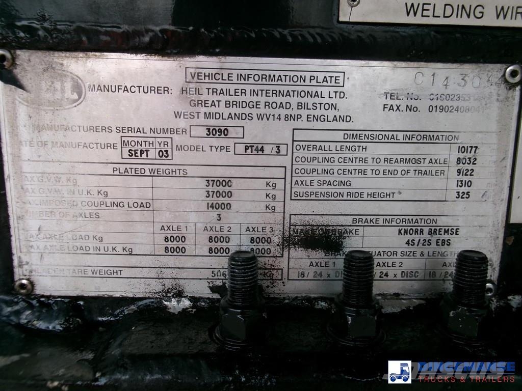 Heil / Thompson Heavy oil tank alu 34.2 m3 / 1 comp + p Semirremolques cisterna
