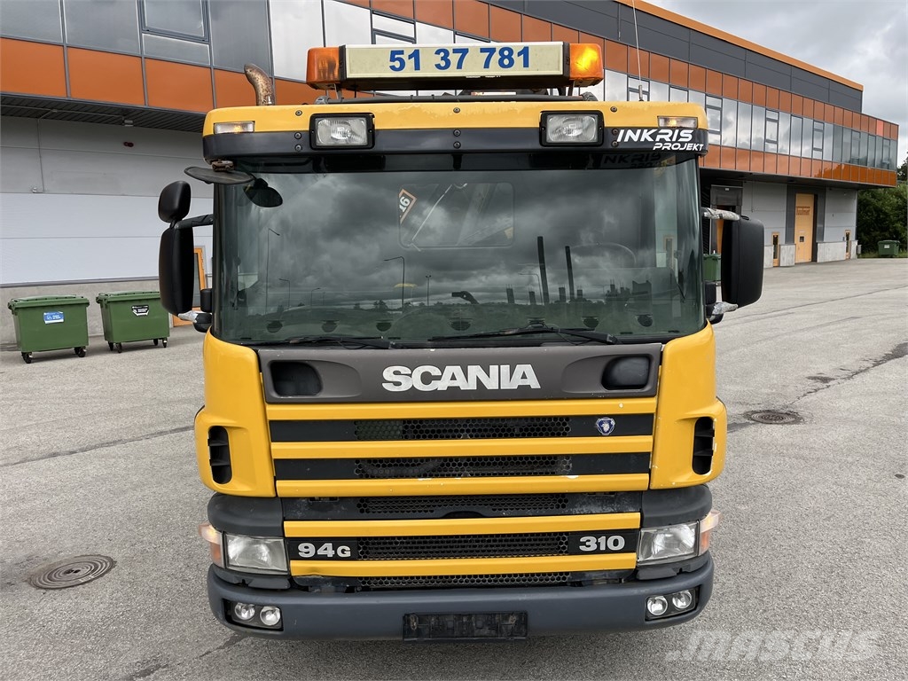 Scania Scania P310 6x2+CRANE 16552+STAKE BODY+TIPPER Smagās mašīnas ar celtni