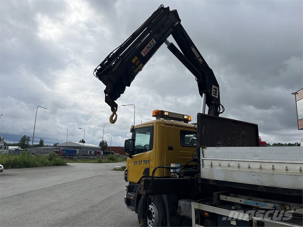 Scania Scania P310 6x2+CRANE 16552+STAKE BODY+TIPPER Smagās mašīnas ar celtni