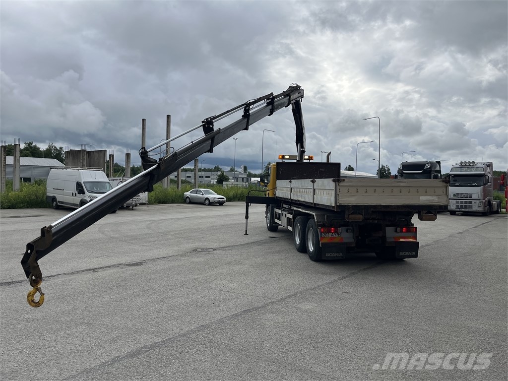 Scania Scania P310 6x2+CRANE 16552+STAKE BODY+TIPPER Smagās mašīnas ar celtni