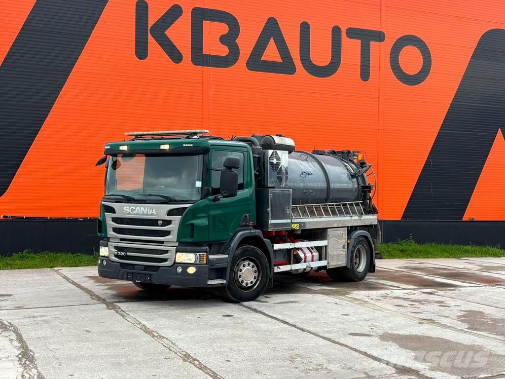 Scania P 320 4x2 Korp&Son tank 9500 l ( 8000+1500 l ) yea Camion vidanje