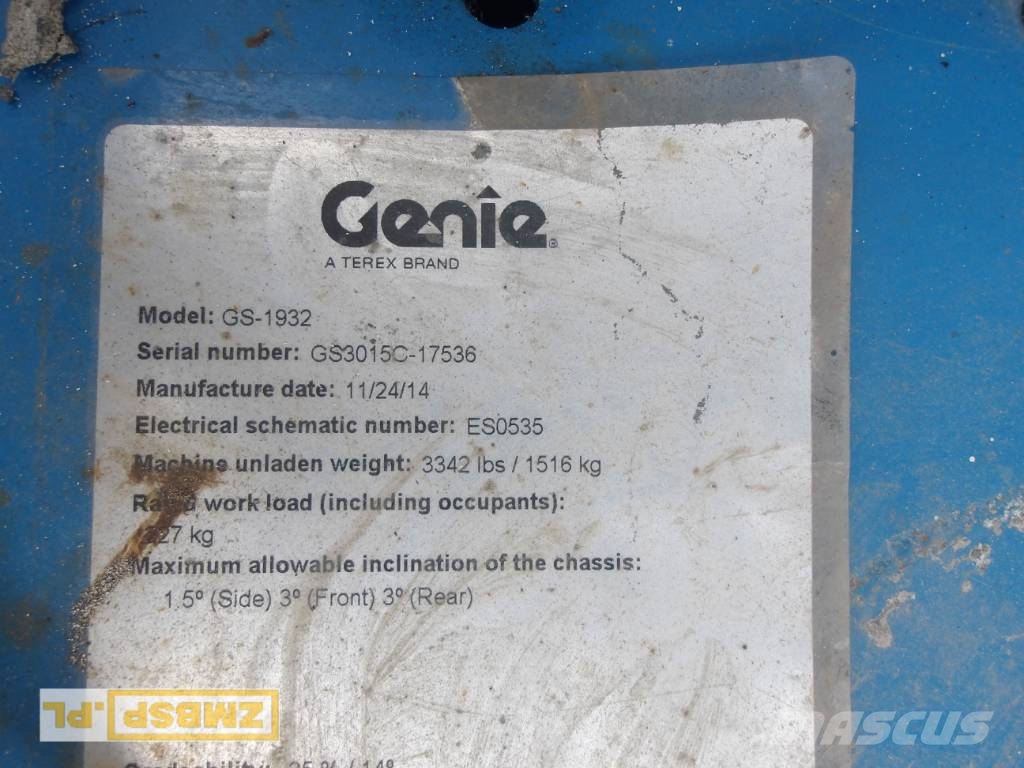 Genie GS 1932 Nacelle ciseaux