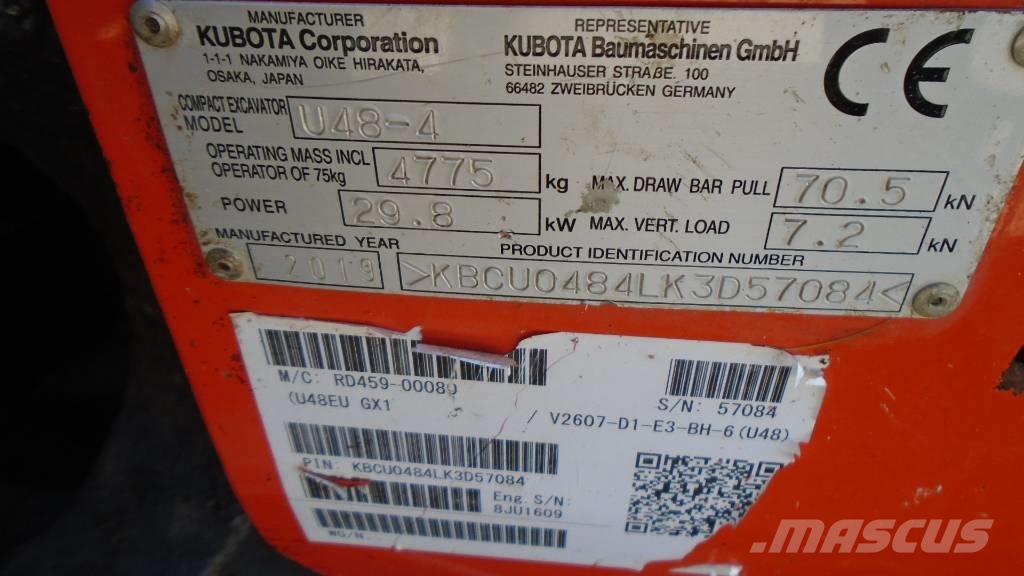 Kubota U 48-4 Mini bageri < 7t