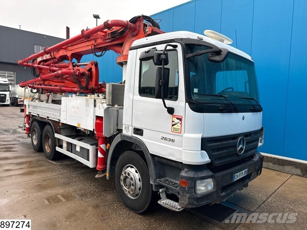 Mercedes-Benz Actros 2636 6x4, EURO 3, CIFA METRO 31, Steel Kamionske črpalke za beton