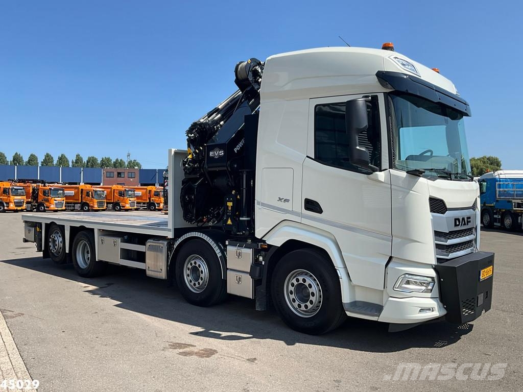 DAF FAX XF 530 Euro 6 HMF 95 Tonmeter laadkraan + Fly- Mobiilinosturit