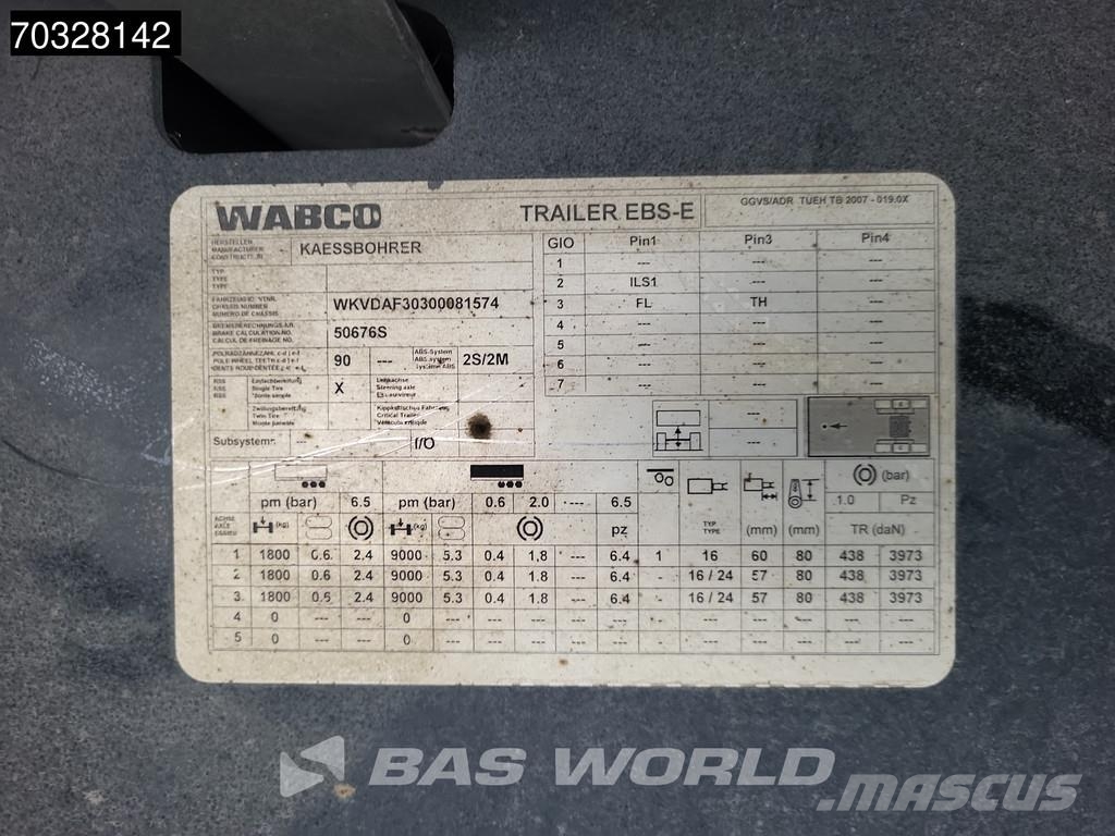 Kässbohrer XS 5 axles Palletbox Schuifzeilen