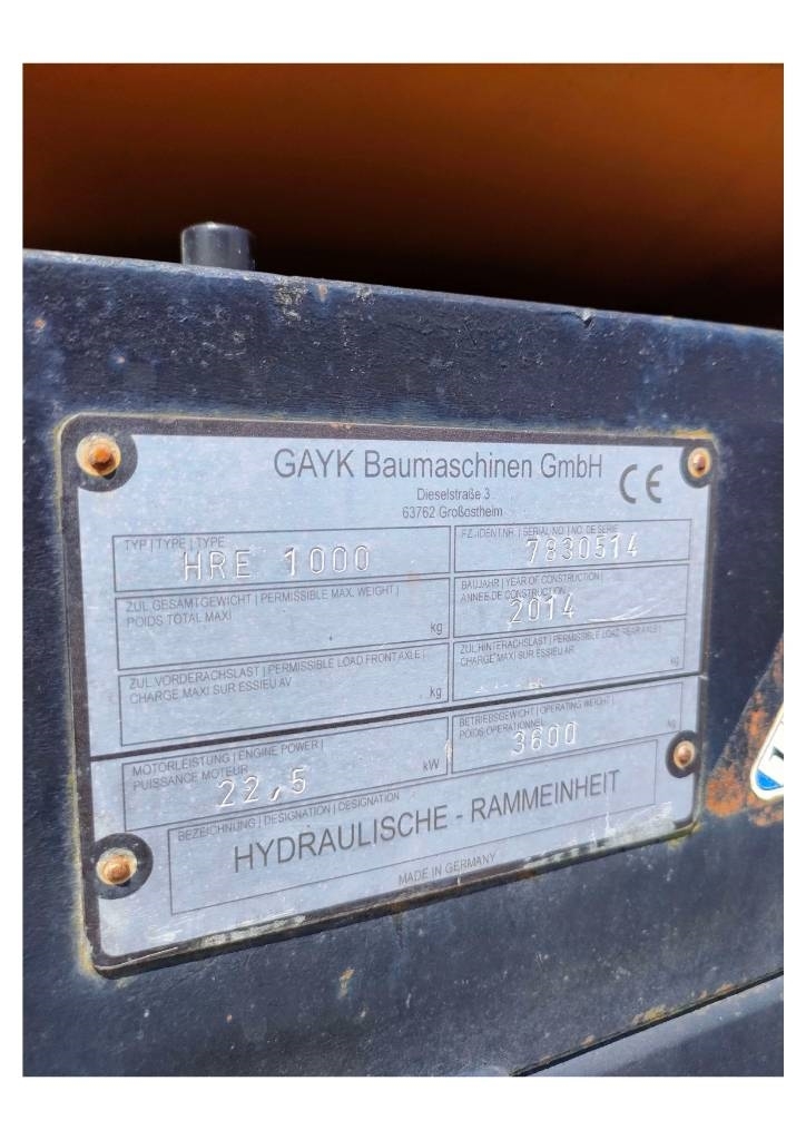 GAYK HRE1000 Kazik ve ankraj makinalari