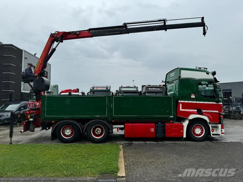 Renault T HIGH 520 6X2 EURO 6 + PALFINGER PK16002 ROTOR FU Flatbed / Dropside trucks