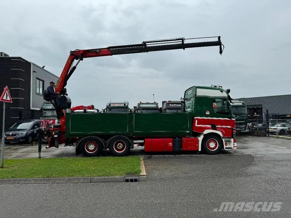 Renault T HIGH 520 6X2 EURO 6 + PALFINGER PK16002 ROTOR FU Flatbed / Dropside trucks