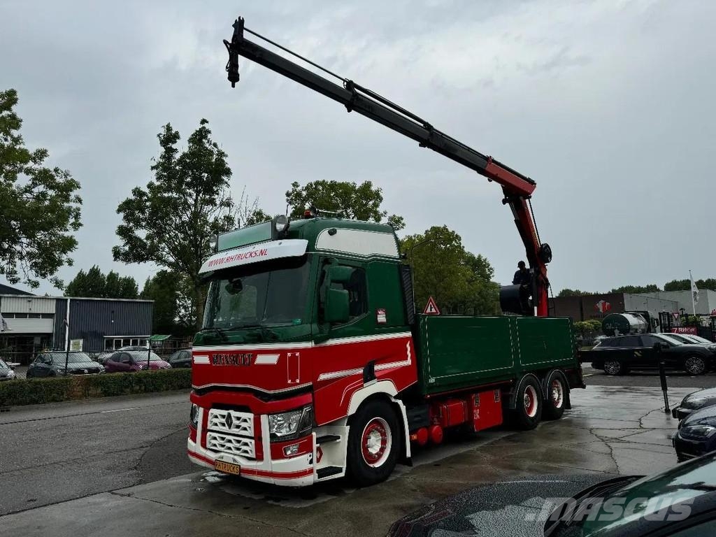 Renault T HIGH 520 6X2 EURO 6 + PALFINGER PK16002 ROTOR FU Flatbed / Dropside trucks