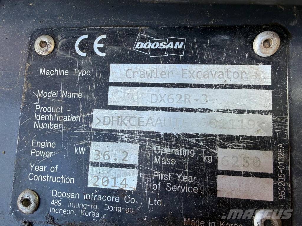 Doosan DX 62 R-3 Minibagger < 7t