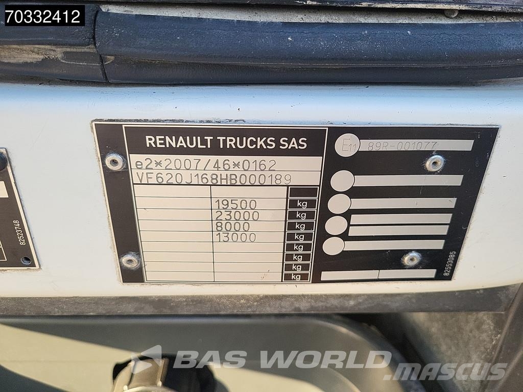 Renault D-Wide 380 4X2 19tonner 2000kg Underfold tailgate Camion Fourgon