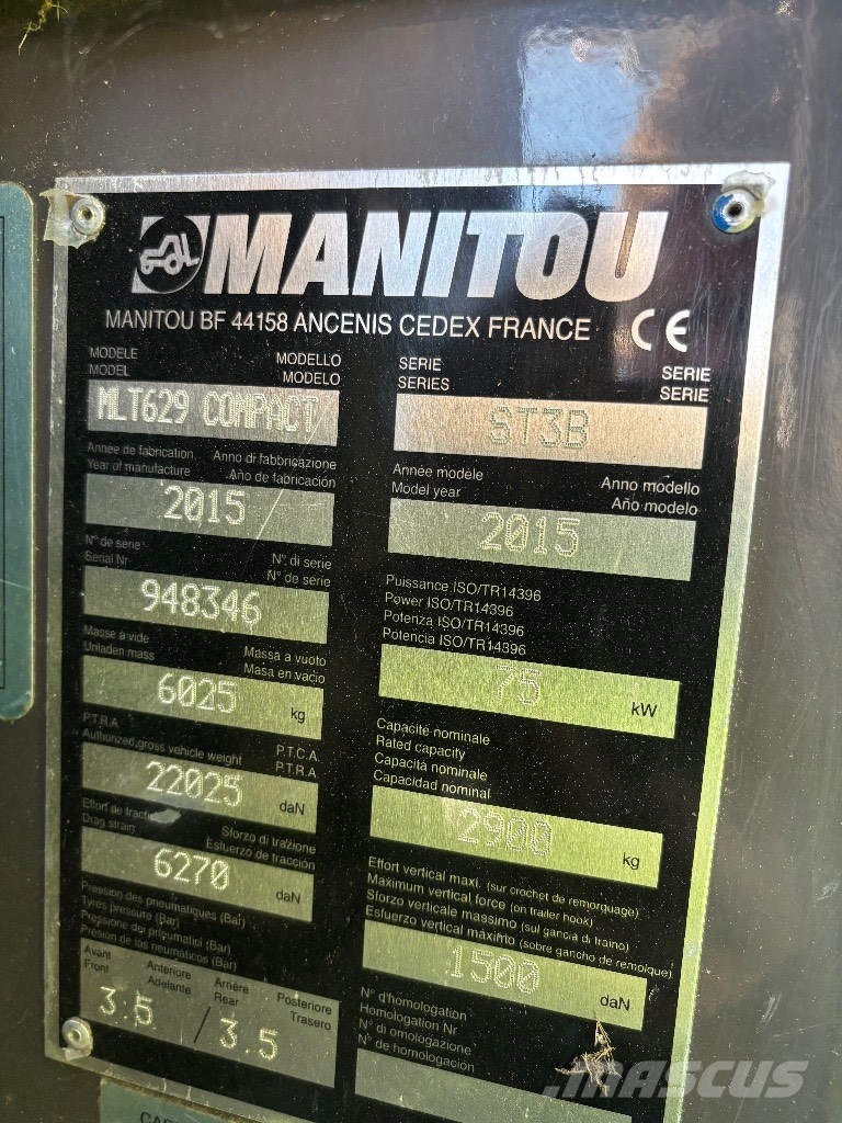Manitou Mrt 629 compact Telescopic handlers