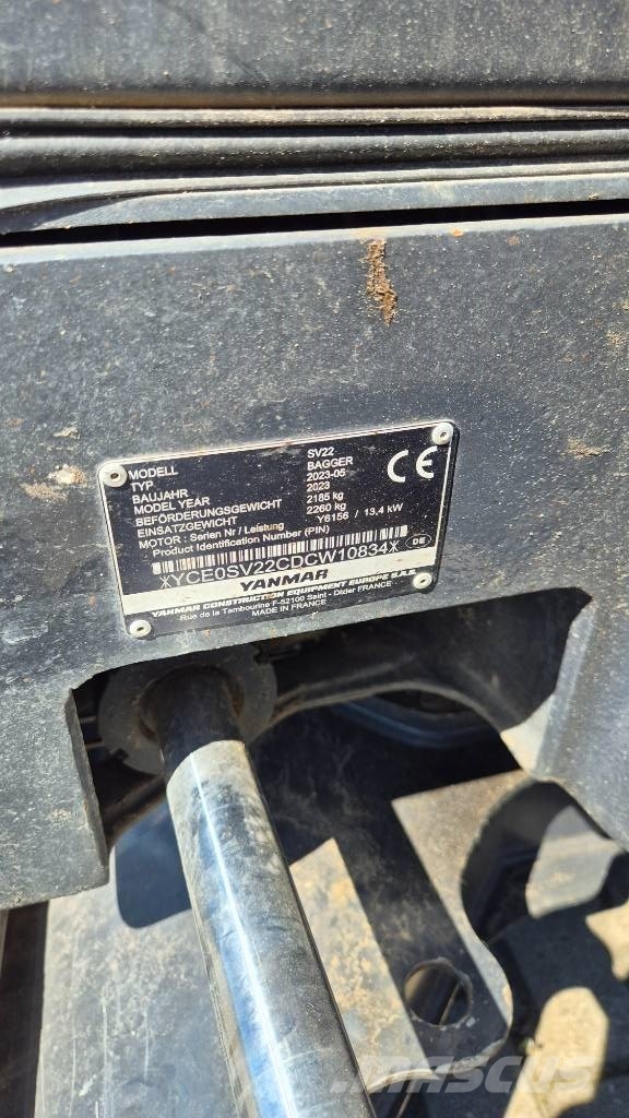 Yanmar SV22 Classic "Powertilt" HS03 Mini bageri < 7t
