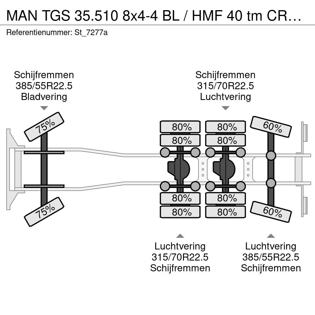 MAN TGS 35.510 8x4-4 BL / HMF 40 tm CRANE / KRAN Автокранове