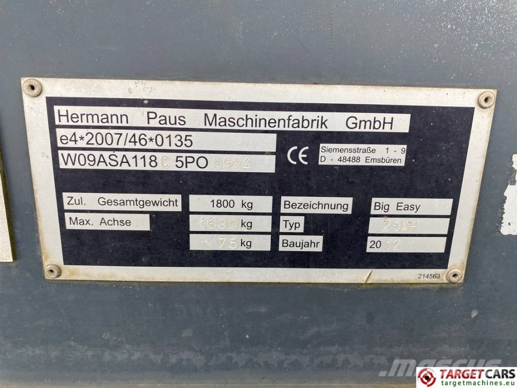 Paus ASA 25WH Towable Material Lift 2500cm Andere liften en hoogwerkers