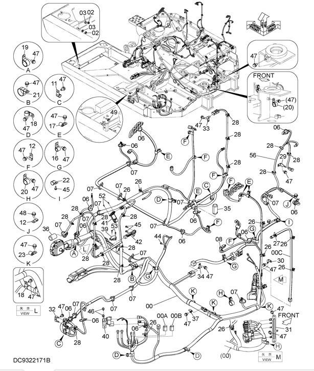 Hitachi FAISCEAU PRINCIPALE / ZX135US-5 / YA00018384 Electronics