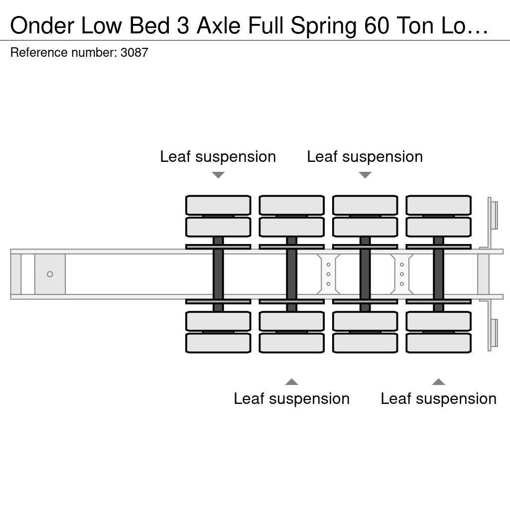 ONDER Low Bed 3 Axle Full Spring 60 Ton Loading ! Zemie treileri