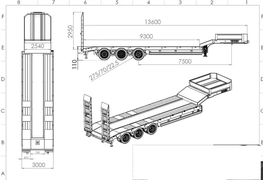 ONDER Low Bed 3 Axle Full Spring 60 Ton Loading ! Zemie treileri