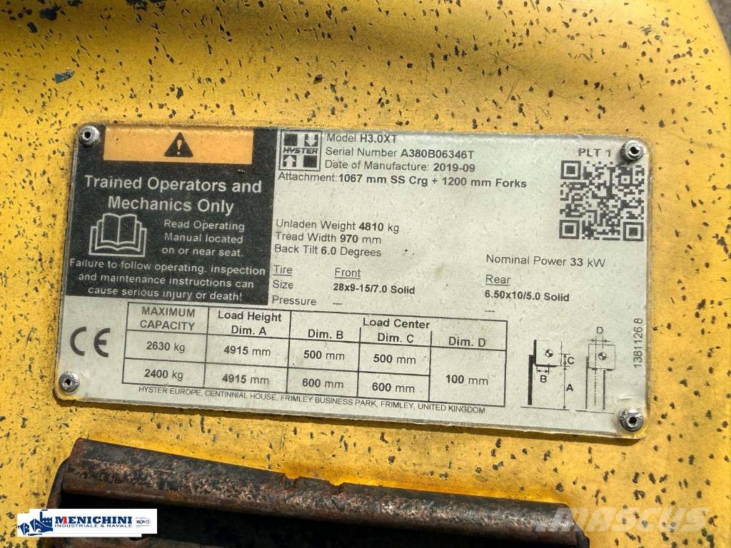 Hyster H 3.00 XT Dieselové vozíky