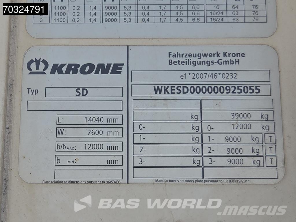 Krone SD Frigo Fridge Doppelstock 冷凍冷蔵トレーラー