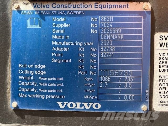 Volvo 2.75 m Schaufel / bucket (99002393) Baldes