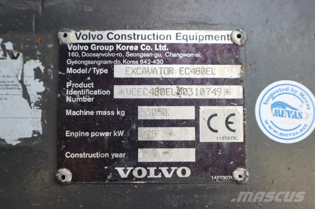 Volvo EC480EL | EC480 EL | CE | HAMMER & SHEAR 履带挖掘机