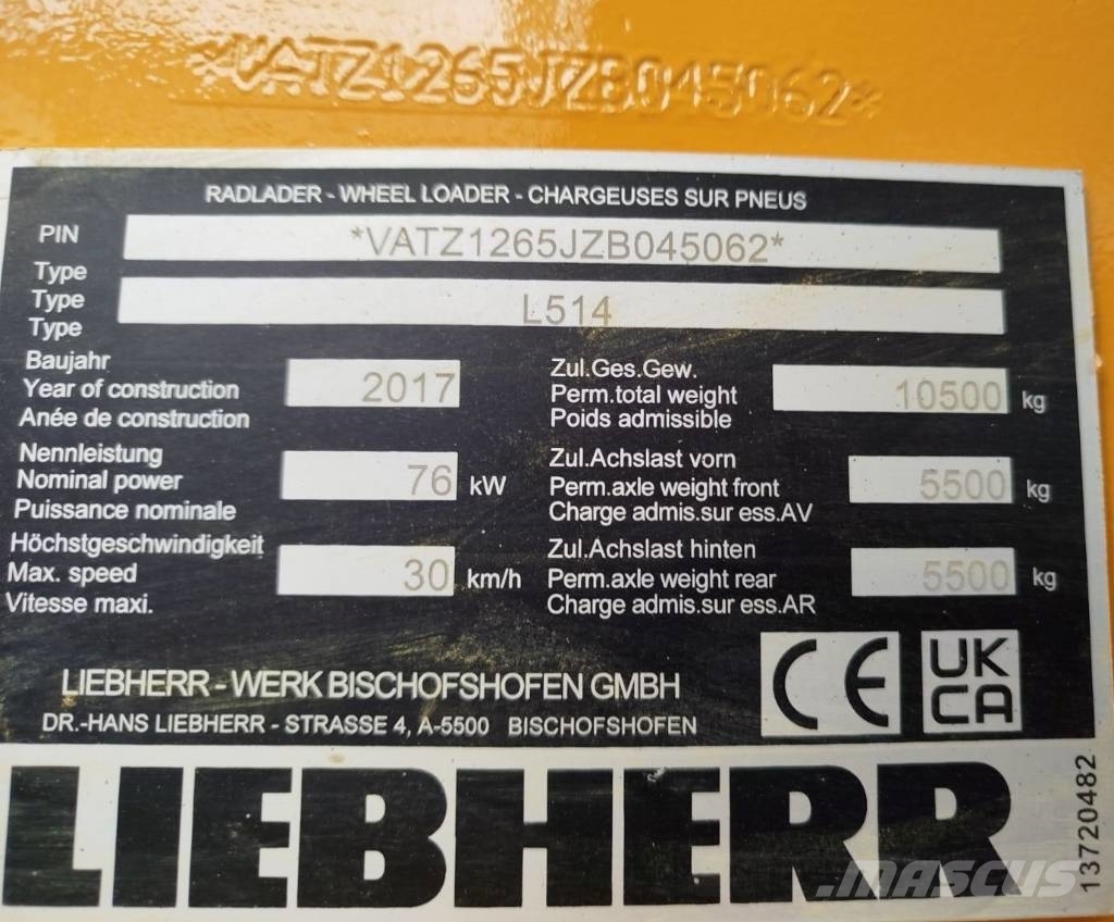 Liebherr L 514 Фронтальні навантажувачі