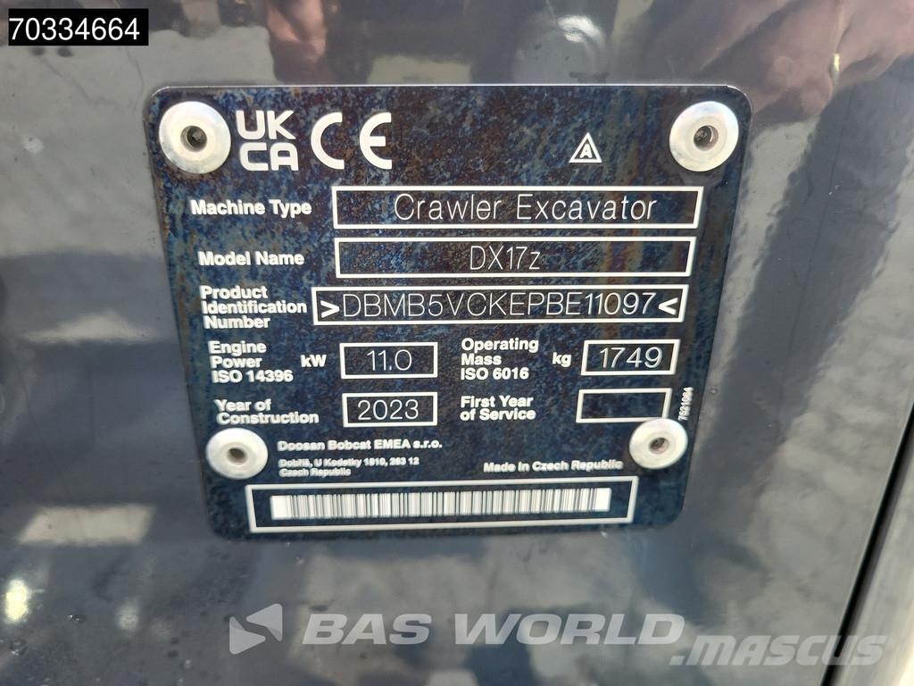 Develon DX17z Mini bagri <7t