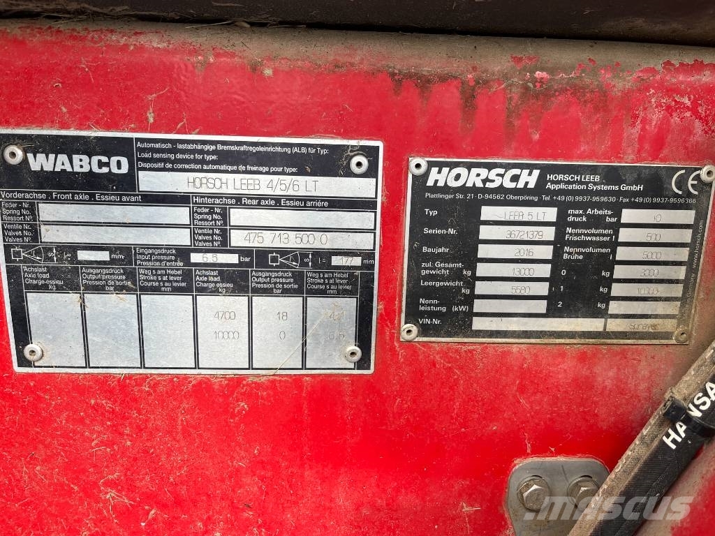 Horsch Leeb 5 LT Irroratrici trainate