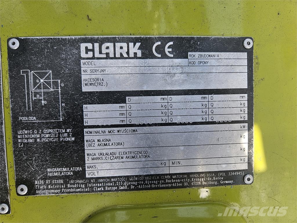 Clark GTS25L Gāzes autoiekrāvēji (LPG)