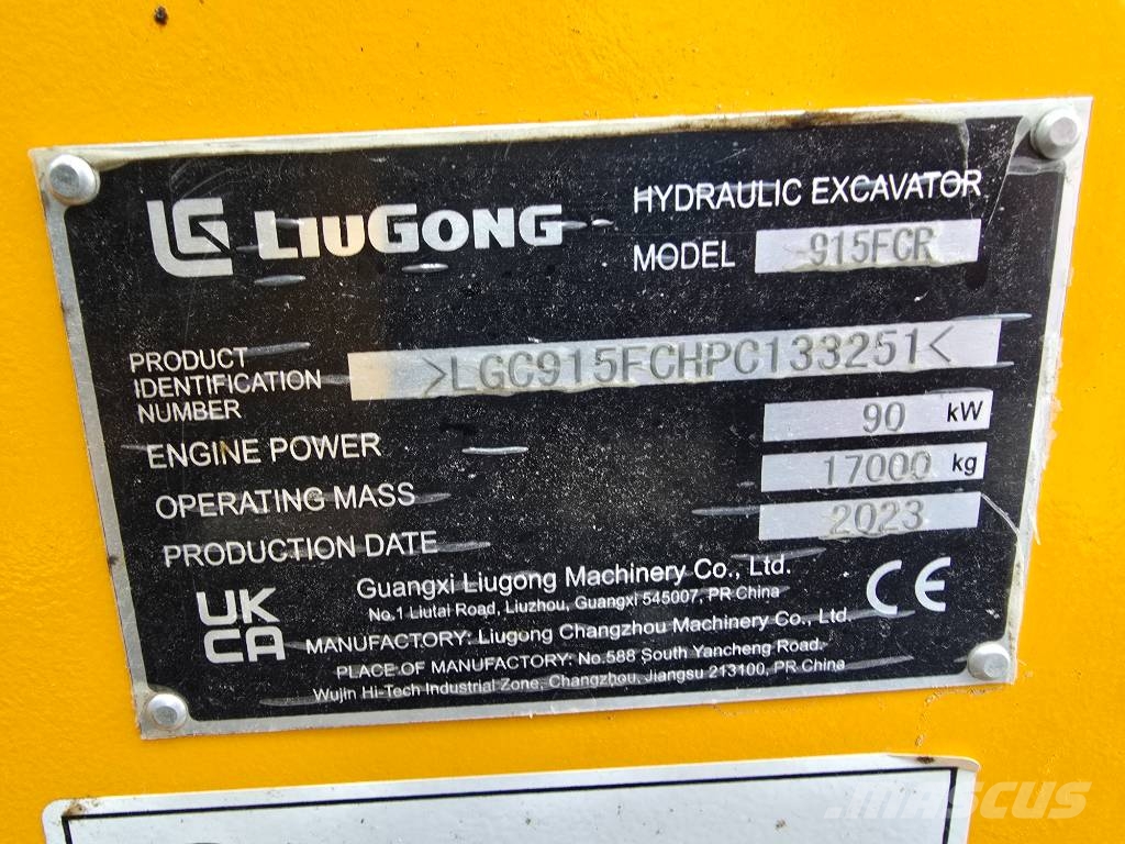 LiuGong 915 FCR Excavadoras sobre orugas