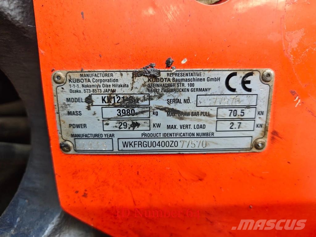 Kubota KX 121-3 2 Buckets 2 Pieces! Minigraafmachines < 7t