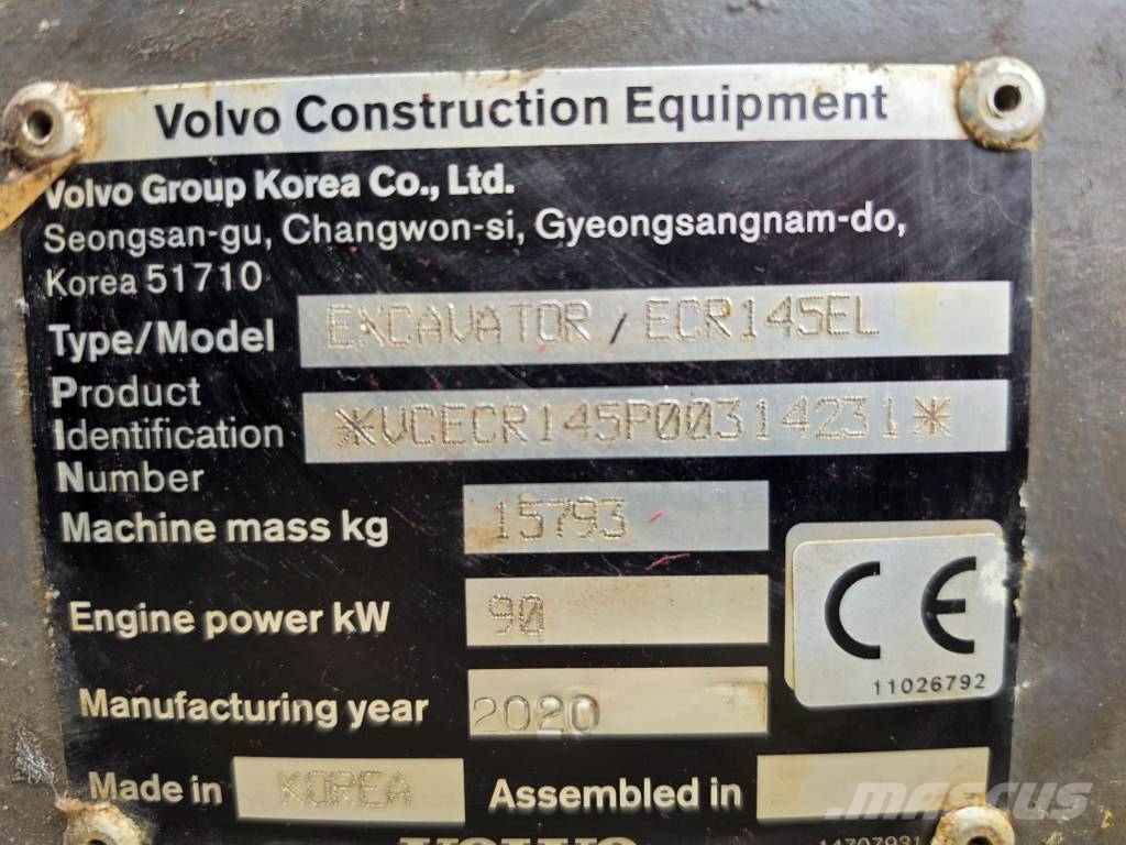 Volvo ECR 145 EL Гусеничные экскаваторы