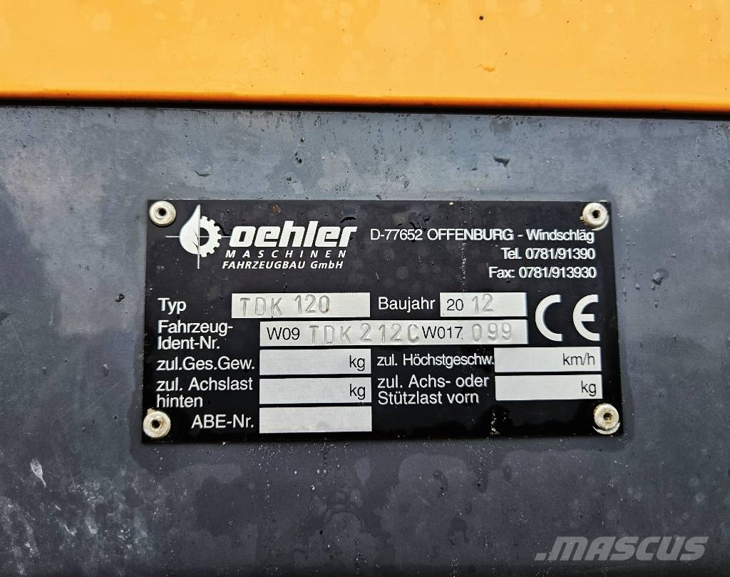 Oehler TDK 120 E Remolques con caja de volteo
