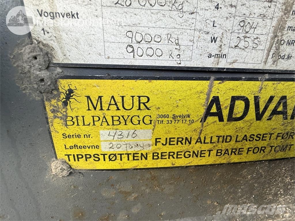 Maur Bilpåbygg Sora- ja kippiperävaunut