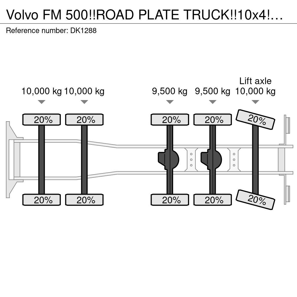 Volvo FM 500!!ROAD PLATE TRUCK!!10x4!!Drivable from the Guindastes todo-terreno