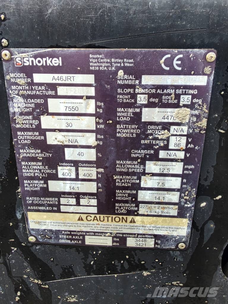 Snorkel A 46 J RT Strēles pacēlāji