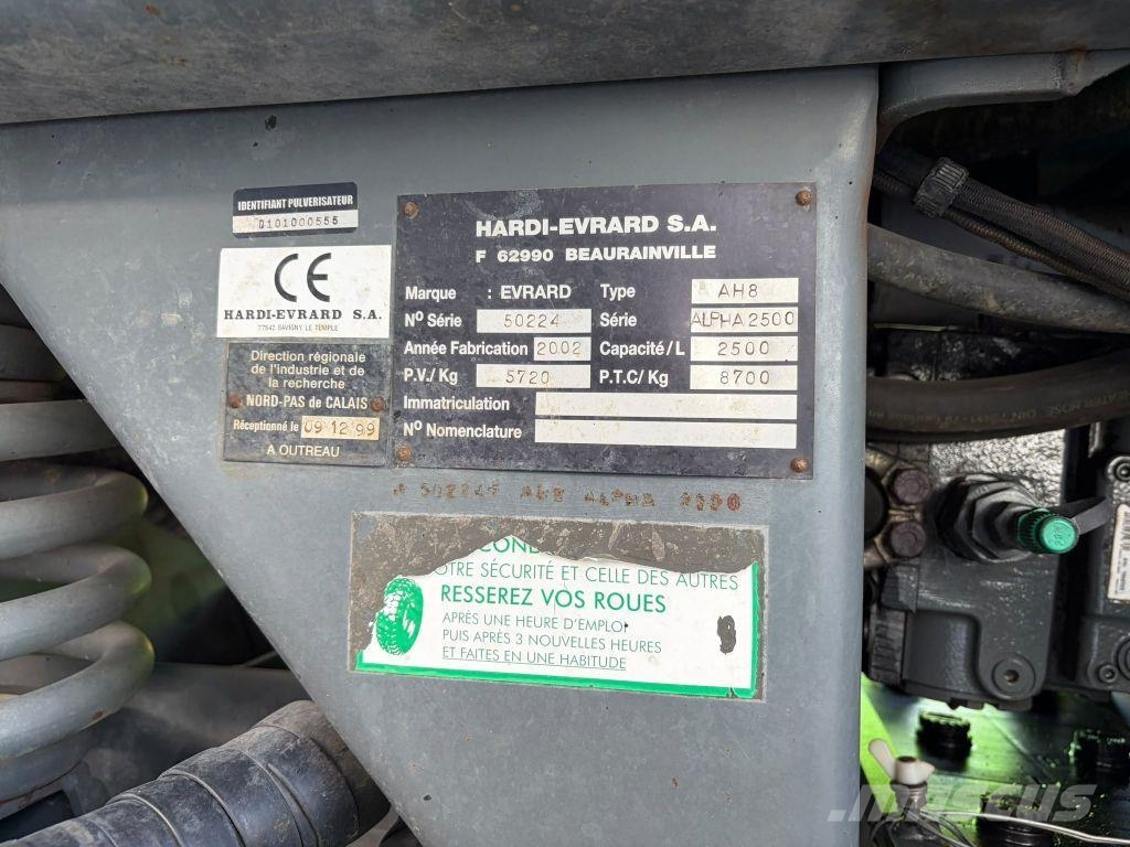 Evrard Alpha 2500 Zelfrijdende spuitmachines