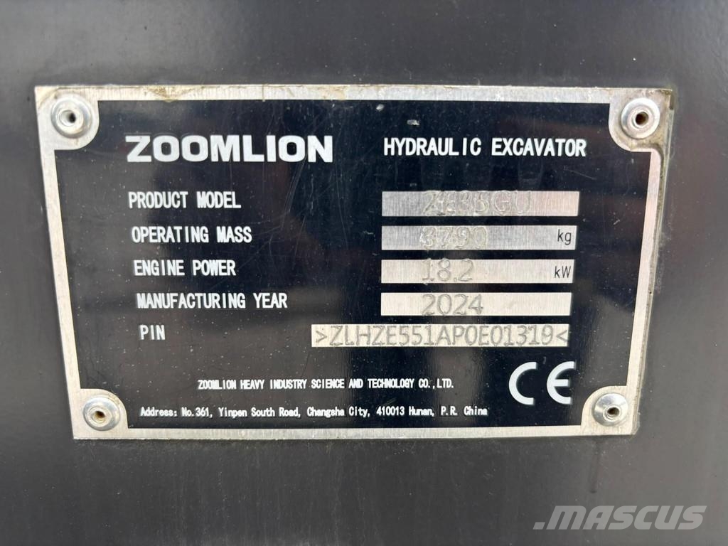 Zoomlion ZE35GU NEW / TILT Mini ekskavatori < 7 t