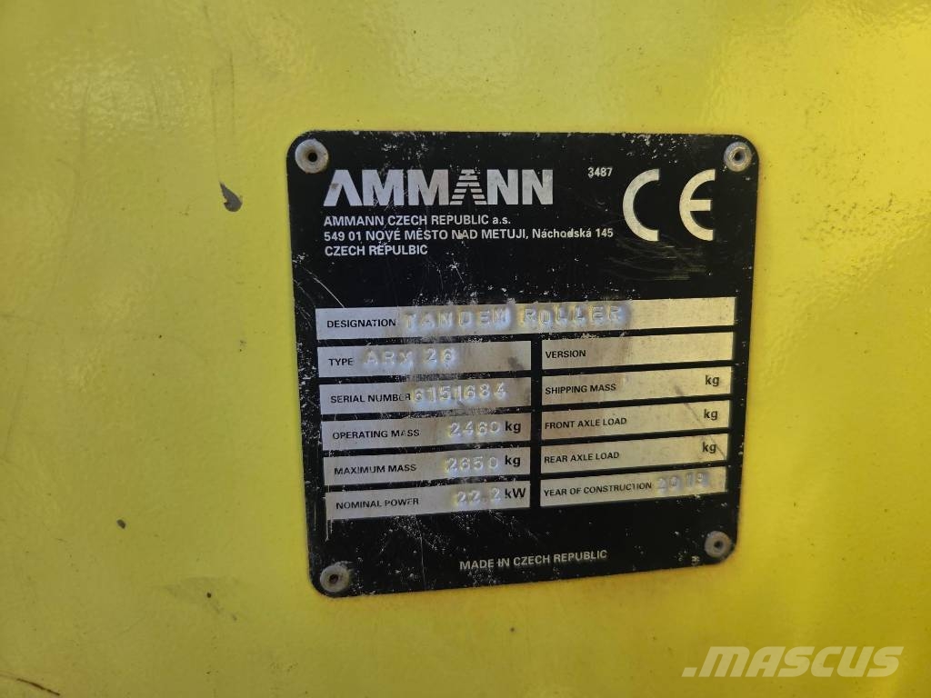 Ammann ARX 26, 2019, 554h, 1,2m wide, YANMAR engine Walce dwubębnowe
