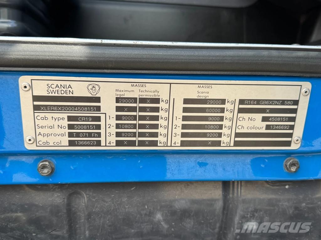 Scania R164-580 V8 6x2 Tipper / Full Steel / Manual / Ret شاحنات قلابة